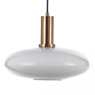 Suspension Tomasucci CLOUD, en acier et verre, blanc
