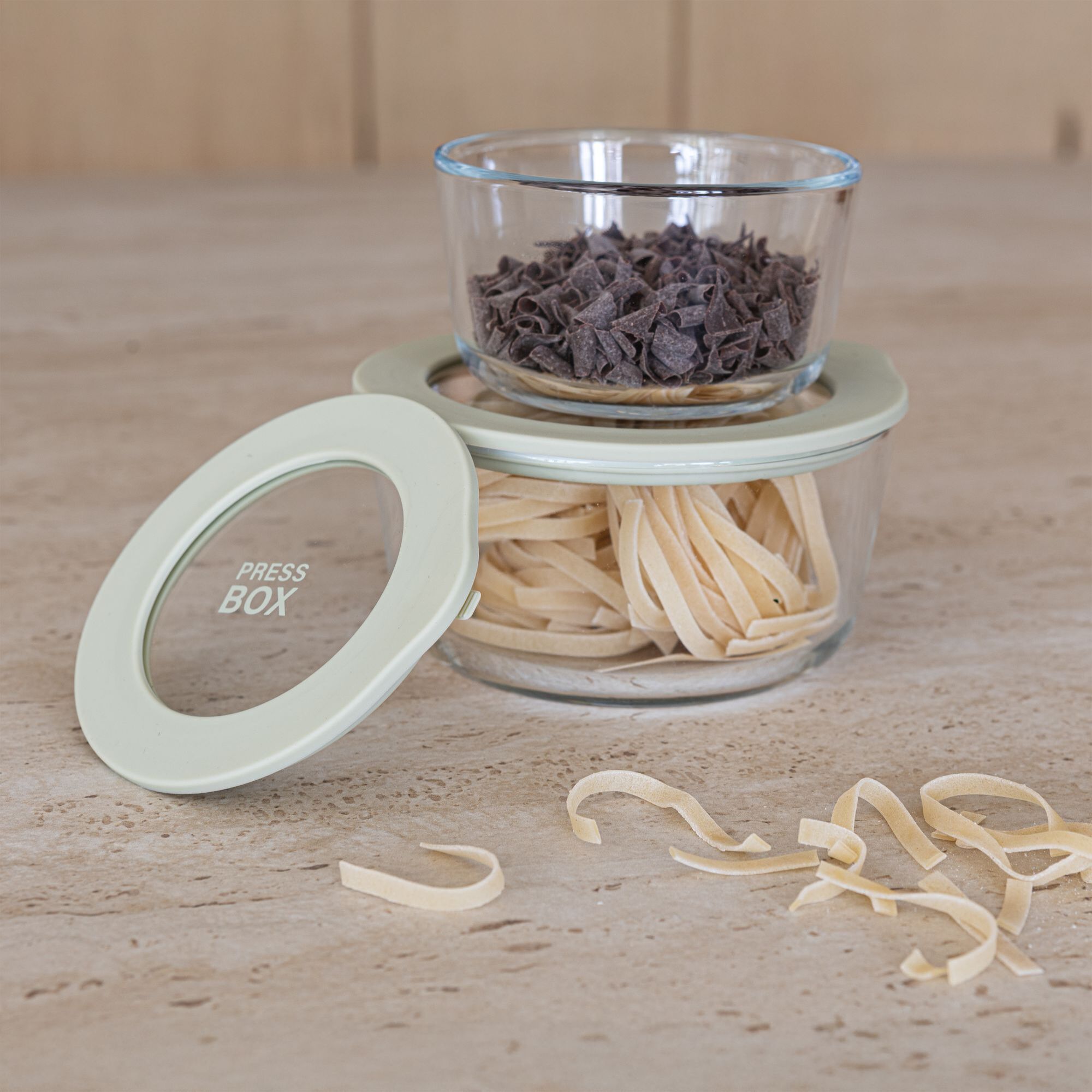 Boîte hermétique ronde verte 470ml PRESSBOX