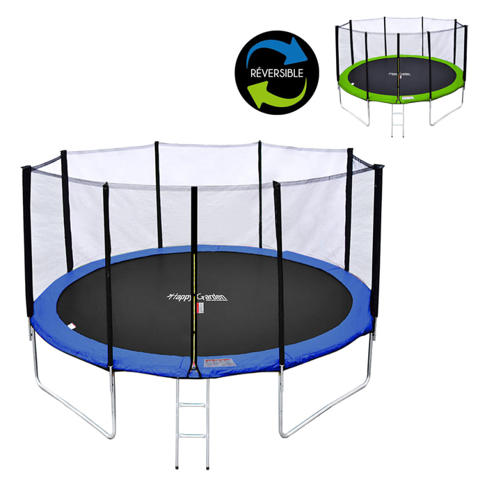 Trampoline réversible avec accessoires - Vert