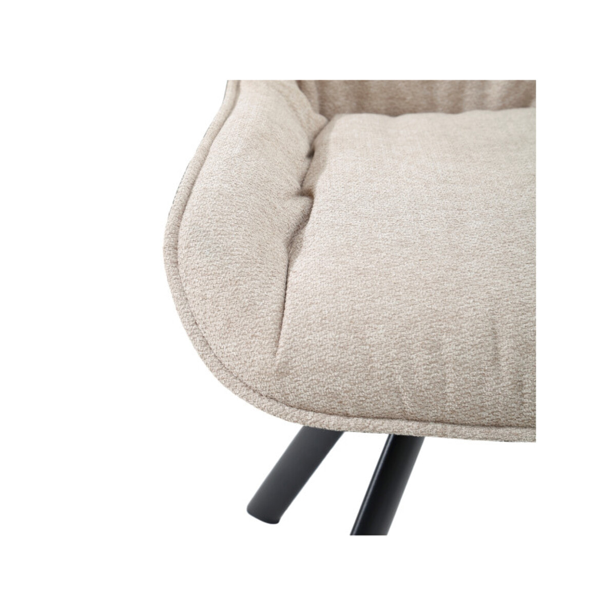 Chaise pivotante écru 180° design moderne et confortable - GABIN