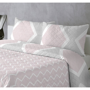 COLCHA ESTAMPADA REVERSIBLE AZURA MAGENTA