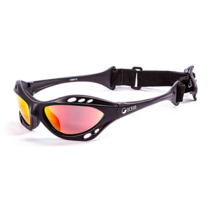 Gafas de deportes acuáticos OCEAN CUMBUCO - Negro mate / Revo roja