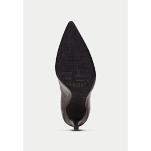 Abotinado Samanta Marron metalizado 9 cm