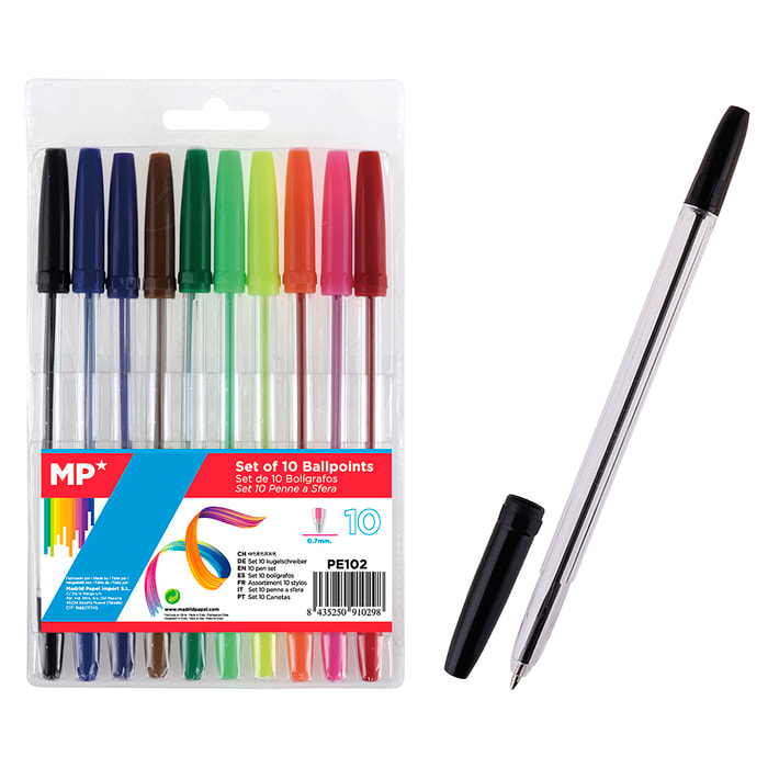 SET DI PENNE DA 10 COLORI