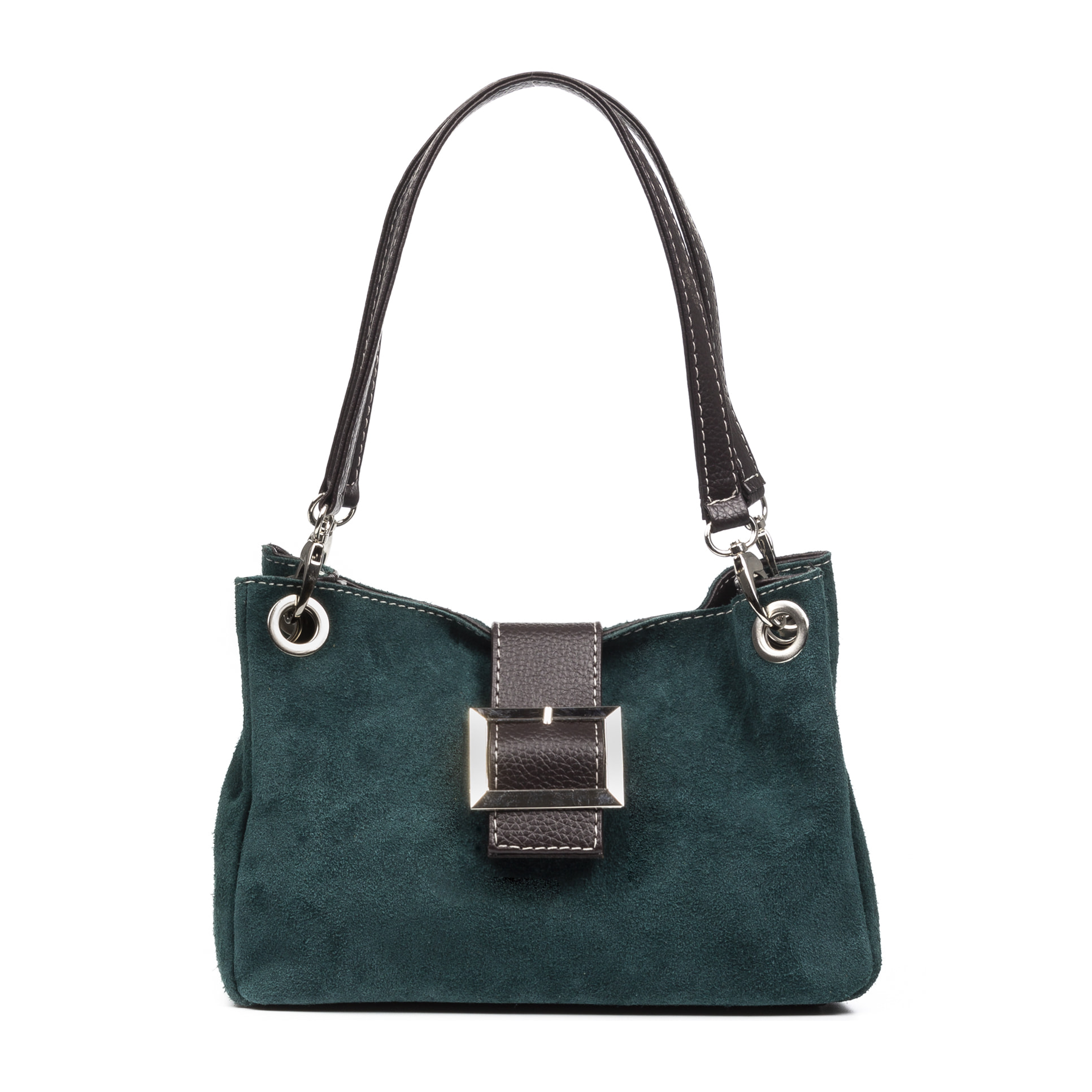 Aicurzio Bolso de hombro Mujer. Piel auténtica Gamuza Dollaro