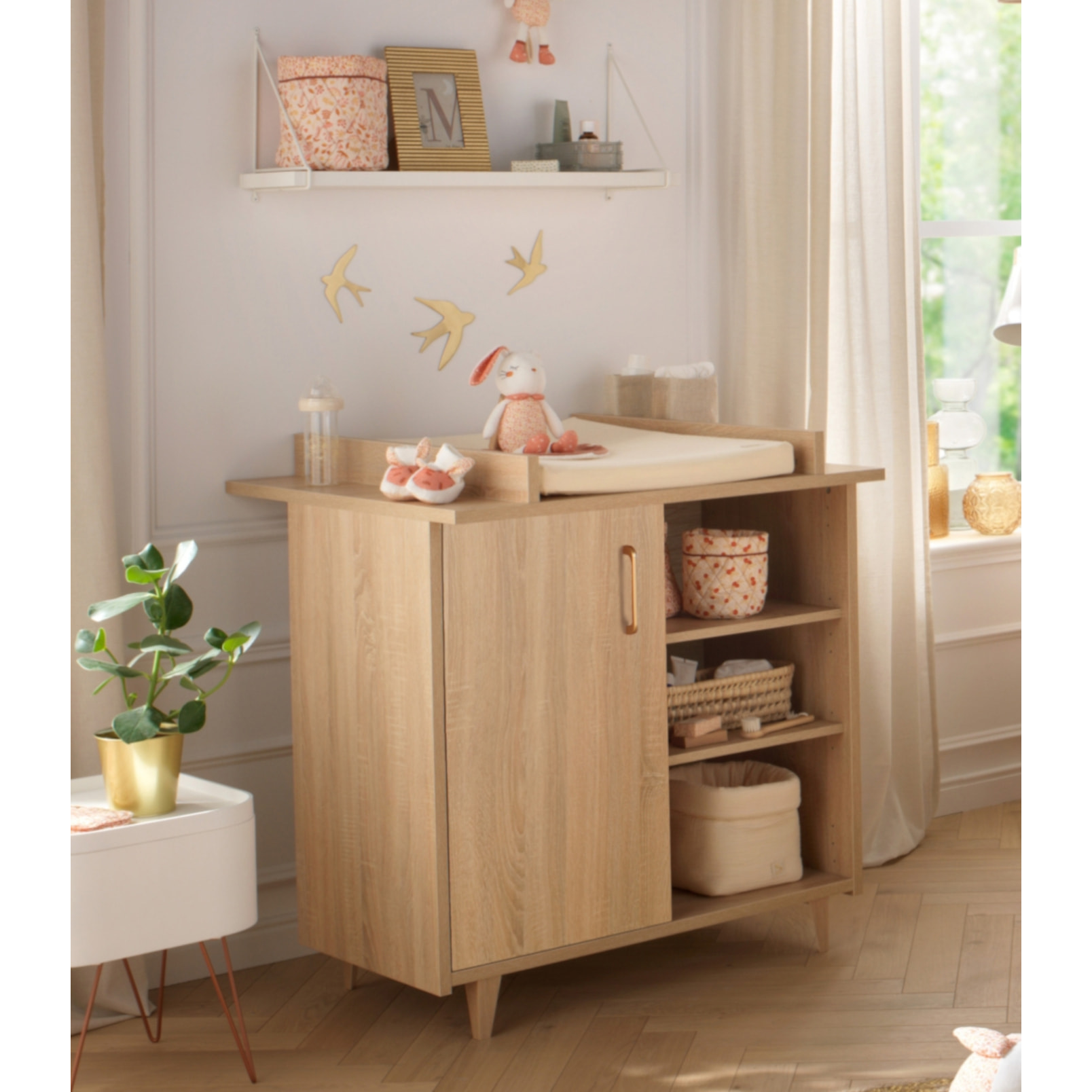 Chambre bébé complète: lit 120x60 et commode à langer
