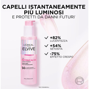 Siero Senza Risciacquo Elvive Glycolic Gloss con Acido Glicolico per Capelli Spenti e Porosi - Flacone da 150ml