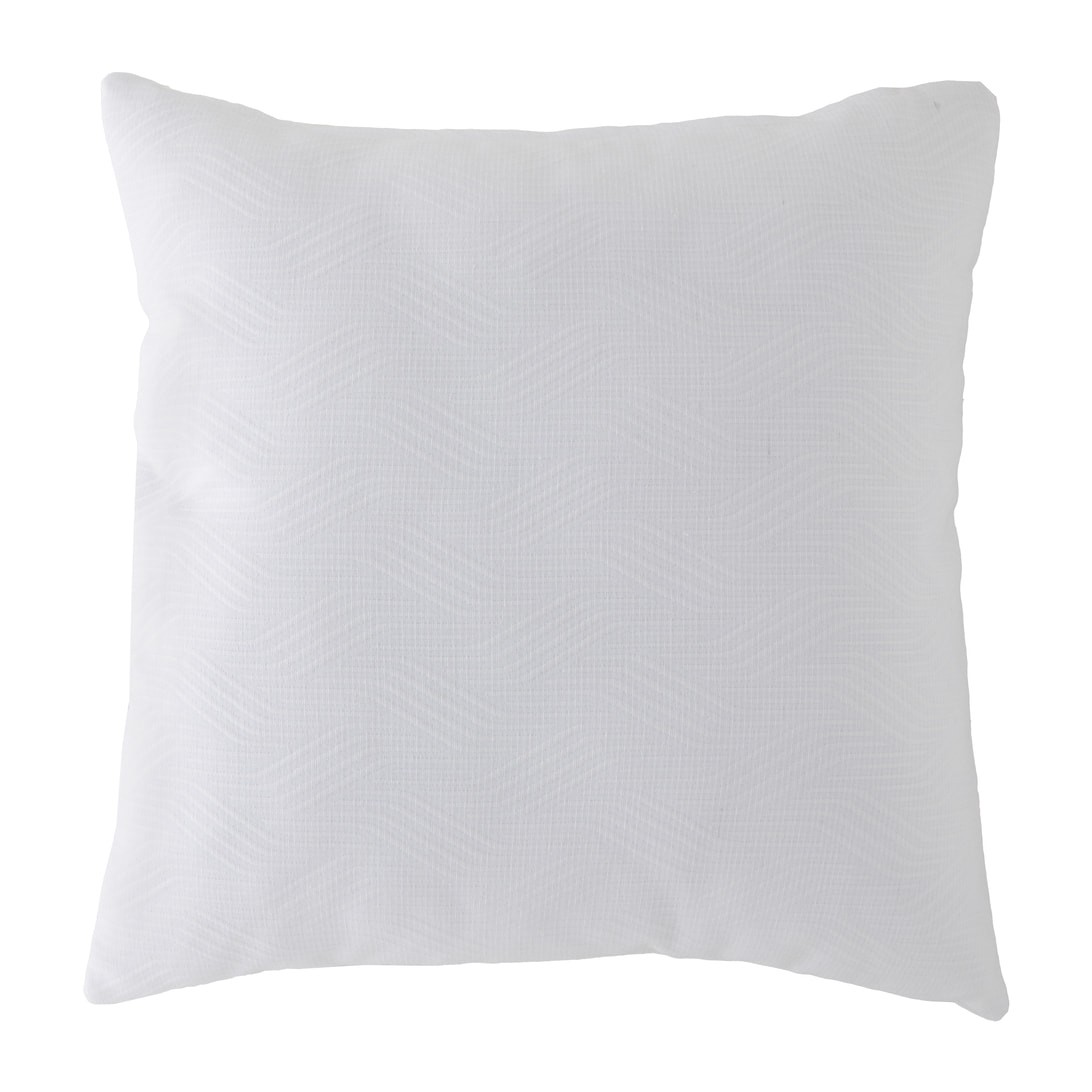 Lot de 2 housses de coussin jacquard TEVERE-B 50x50 cm blanc
