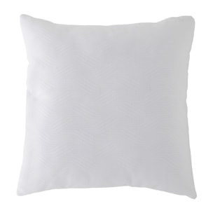 Lot de 2 housses de coussin jacquard TEVERE-B 50x50 cm blanc