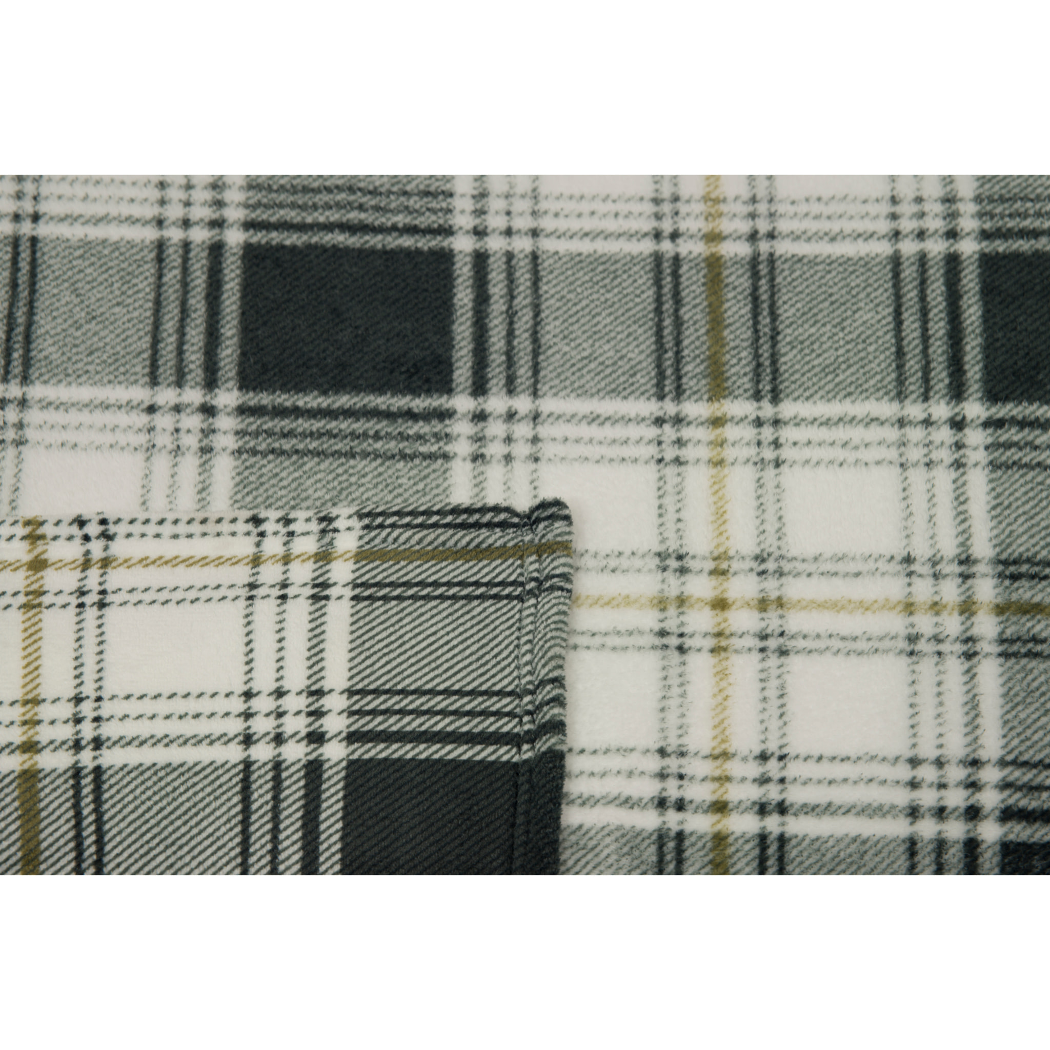 Plaid Coperta Pile Per Divano Scozzese Grigio