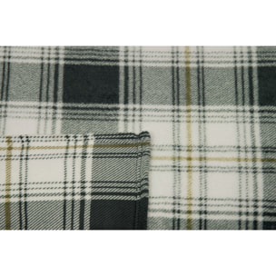 Plaid Coperta Pile Per Divano Scozzese Grigio