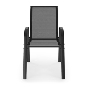 Ensemble repas extensible 12 places polywood gris