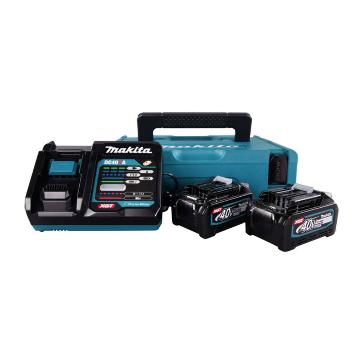 Pack MAKITA 2 baterías BL4040 + cargador DC40RA en MAKPAC1 - 191J97-1