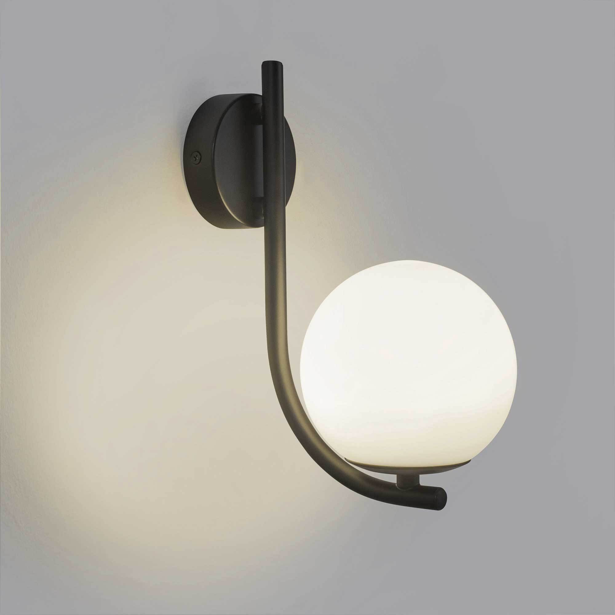 Forlight Sfera Lamapara aplique con forma ovalada en color negro para bombilla G9