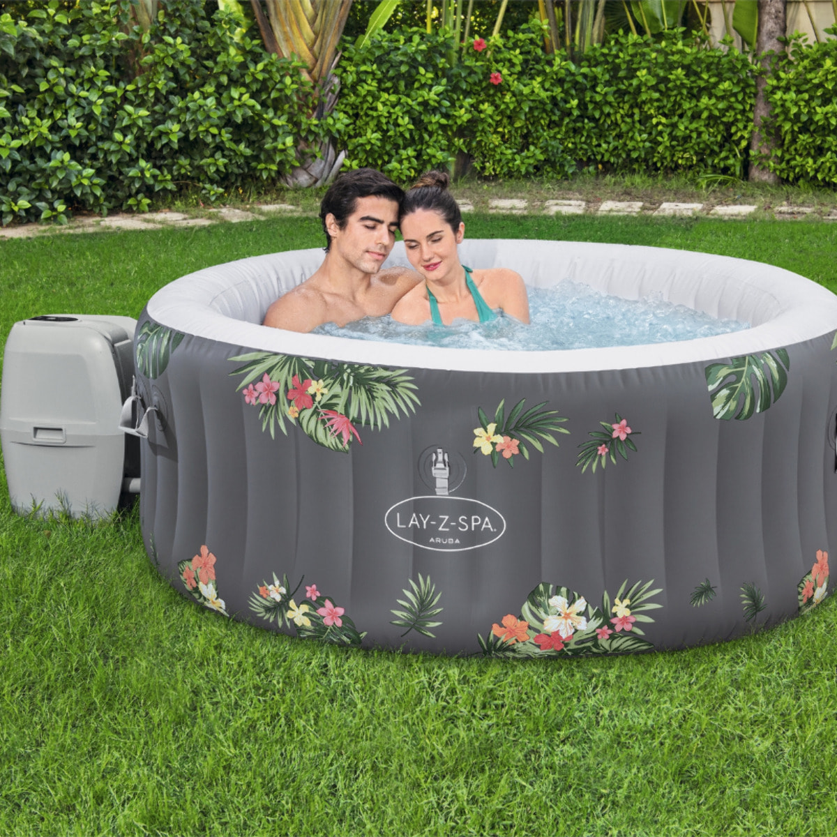 Bestway Spa gonflable rond Lay-Z-Spa Aruba AirJet 2-3 personnes