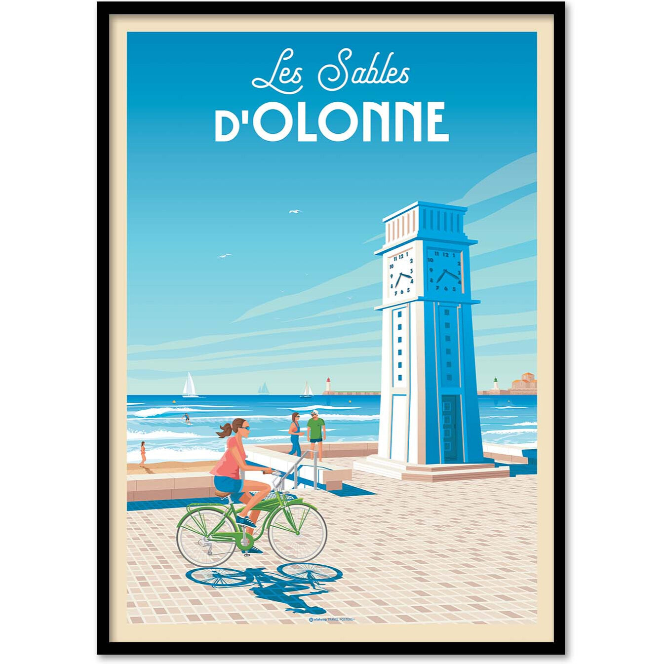 Affiche - Les sables d'Olonne - Olahoop Travel Posters