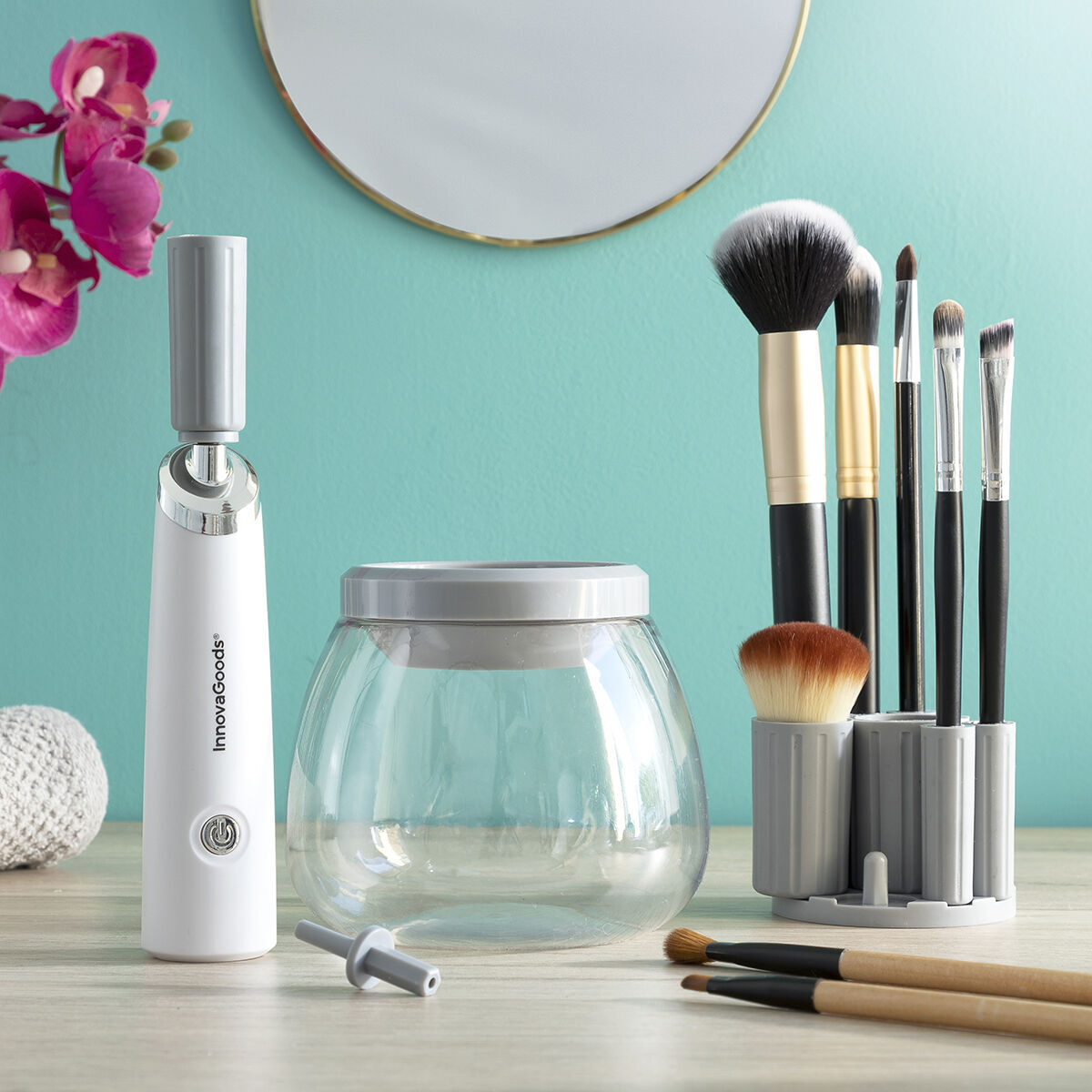 Limpiador y Secador Automático de Brochas de Maquillaje Maklin InnovaGoods