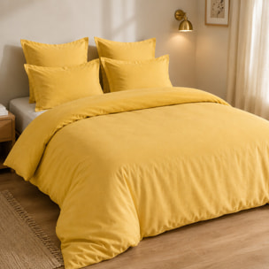 Parure housse de couette + 1 taie 100% coton 57fils gold