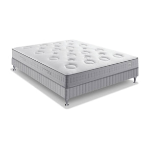 Ensemble FLEXION matelas H26 ressort ensachés, mi-ferme, sommier