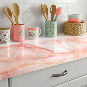 Rouleau revêtement adhésif vinyle au mètre - Sticker lavable Cuisine Meuble Armoire Porte - MARBRE DE BARI