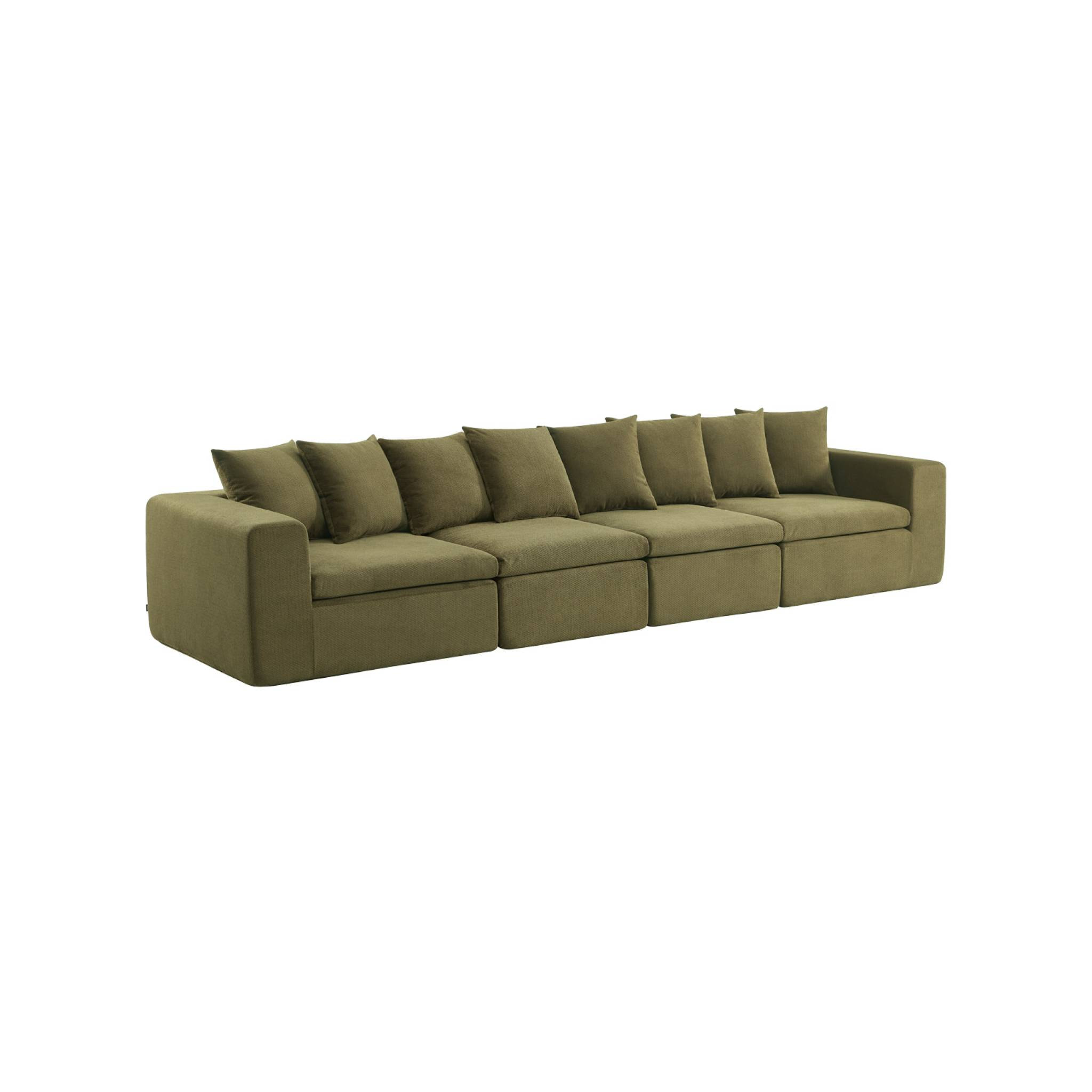 Canapé modulable tissu chenille 5 places MOVI