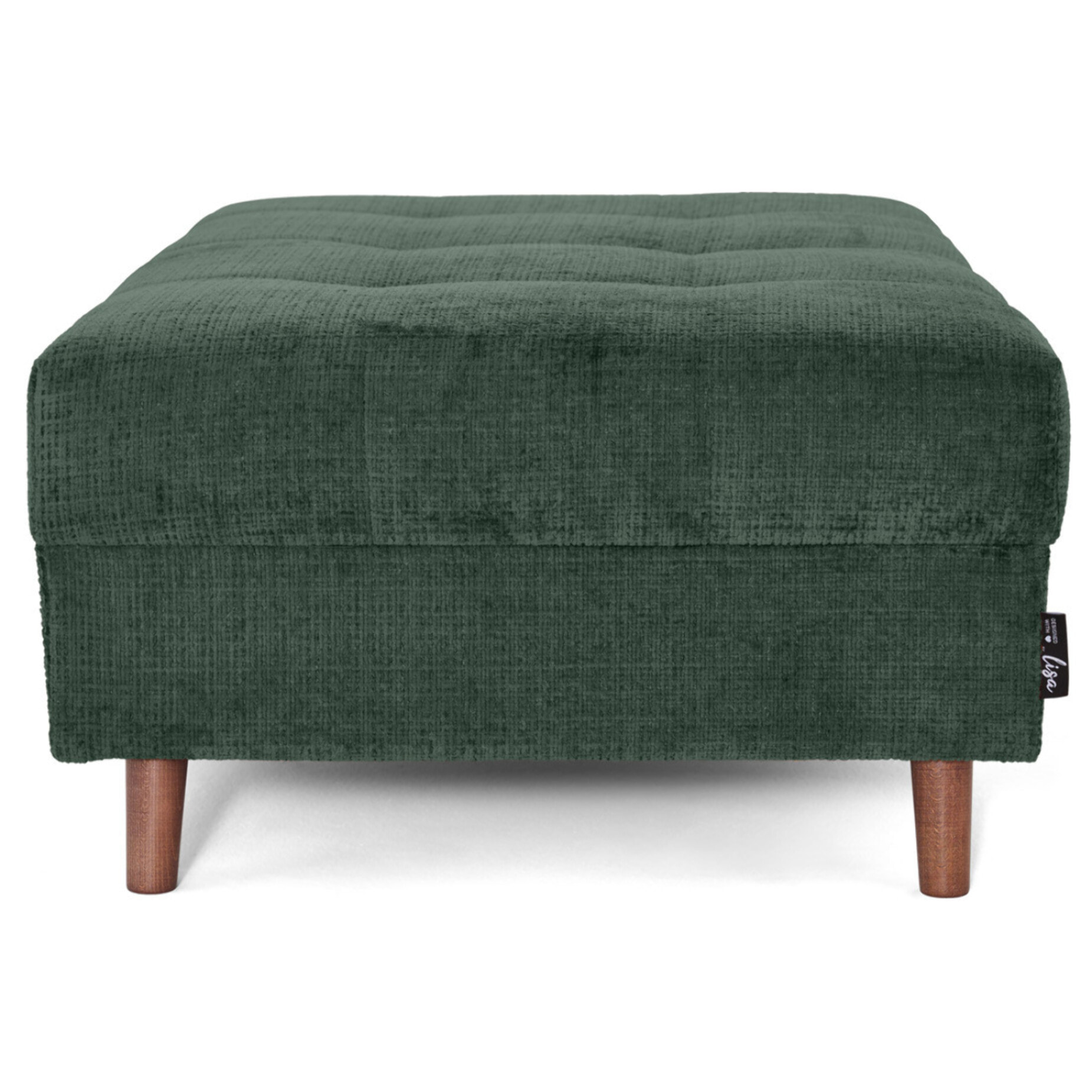 Rune - pouf en velours texturé - Vert