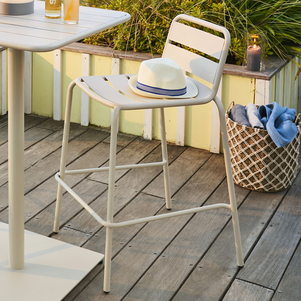 Chaise de bar empilable Phuket Argile