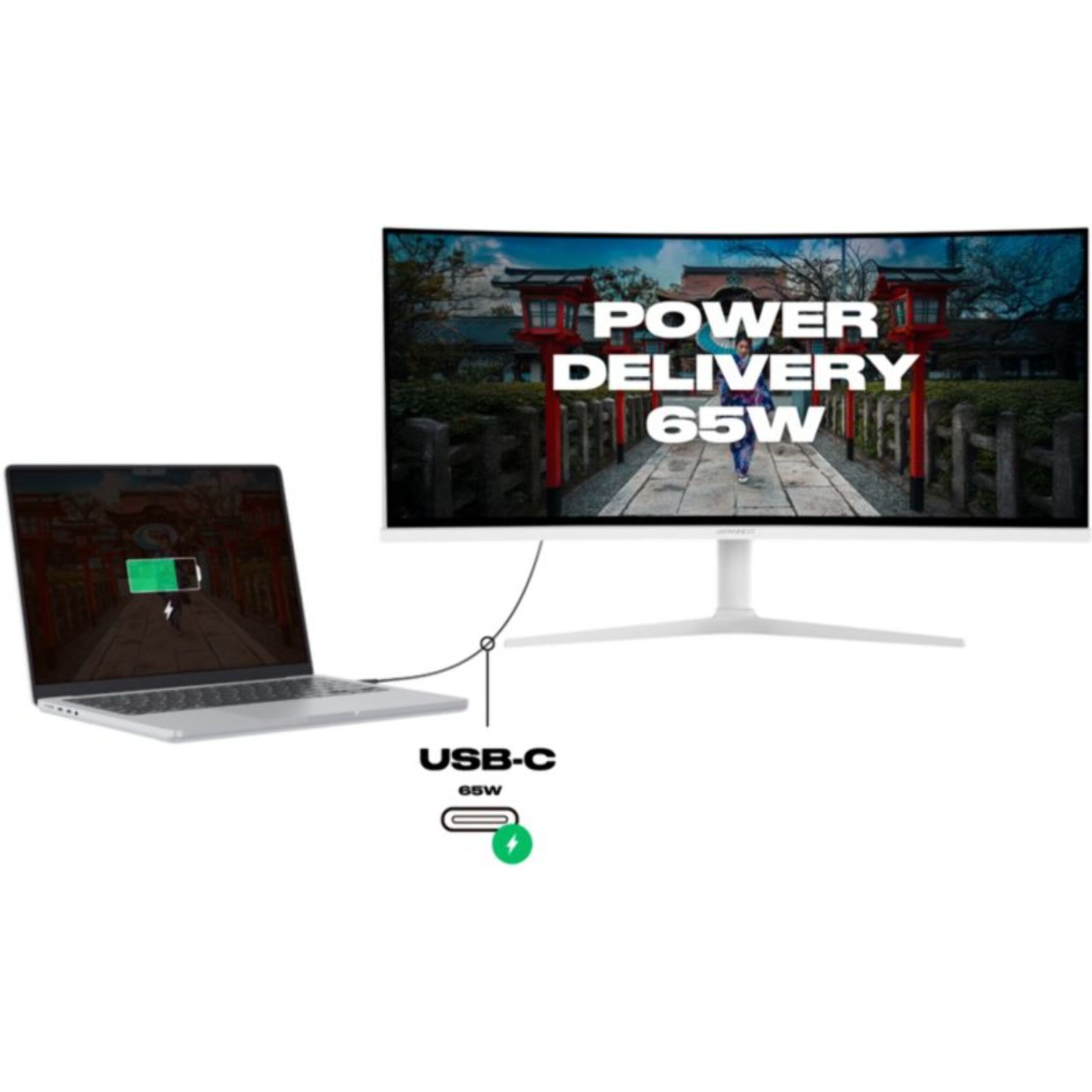 Ecran PC JAPANNEXT JN-IPS34Q-HC6-W 34'' IPS UWQHD HDR USB-C 90W KVM