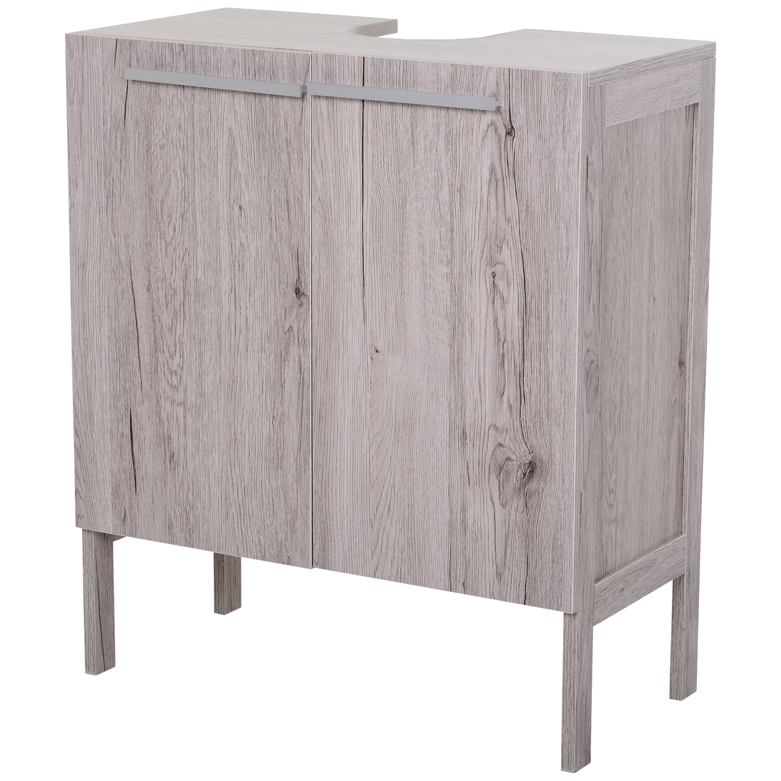 Mueble Bajo de Lavabo con 2 Puertas de Madera MDF 60x30x70cm