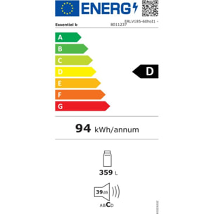 Réfrigérateur 1 porte ESSENTIELB ERLV185-60hoI1