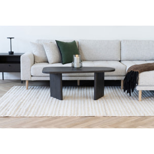 Melo - Tavolino da salotto in MDF marrone scuro 100x50x41 cm