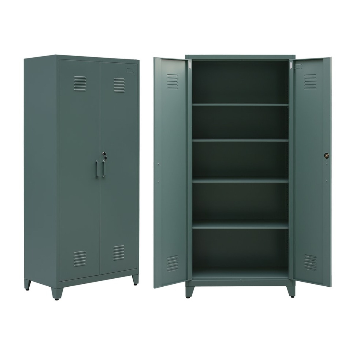 Libreria in legno con piani sfalsati rovere 96x24,8x192 cm - Iken