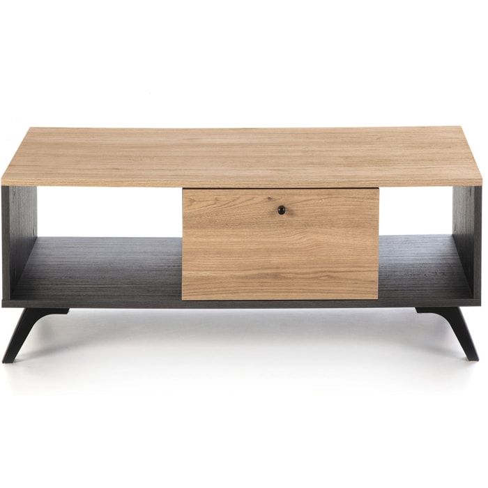 Table basse 1 tiroir effet bois - ZACK