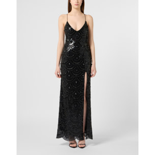 PHILIPP PLEIN Maxi Dress Shiny Waves