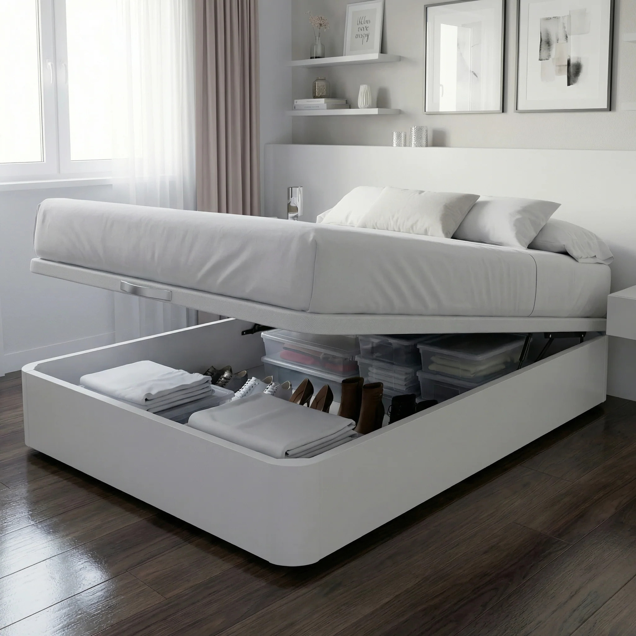 Canapé Madera Alta Resistencia Blanco Altura 35 Cm