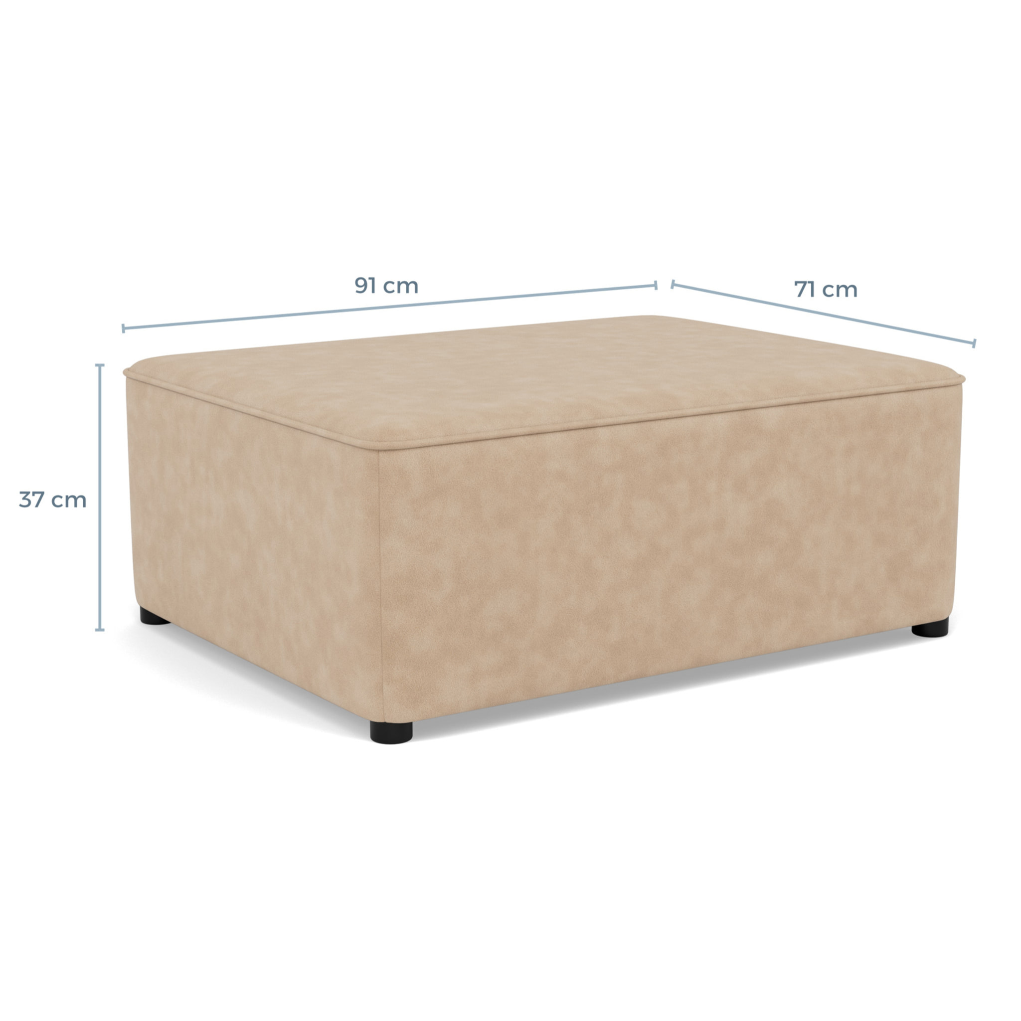 Topaze - pouf en simili - Marron