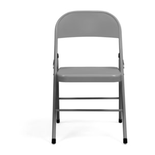 Chaises métal pliante Lucy - Gris