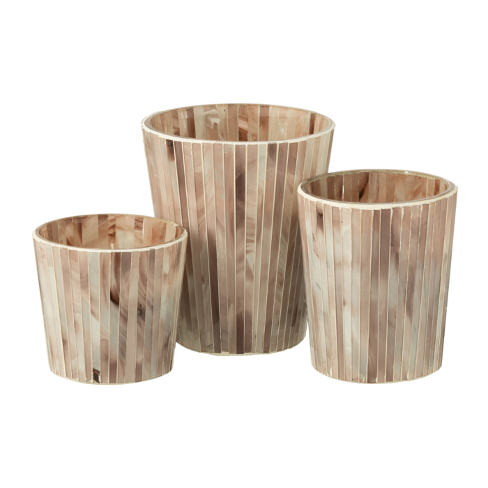 J-Line bougie pafumée Noa - Tender Rose - verre - rose - large - 75H