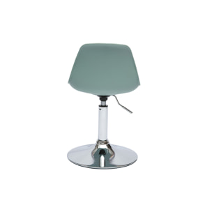 Chaise de bureau design enfant vert de gris STEEVY