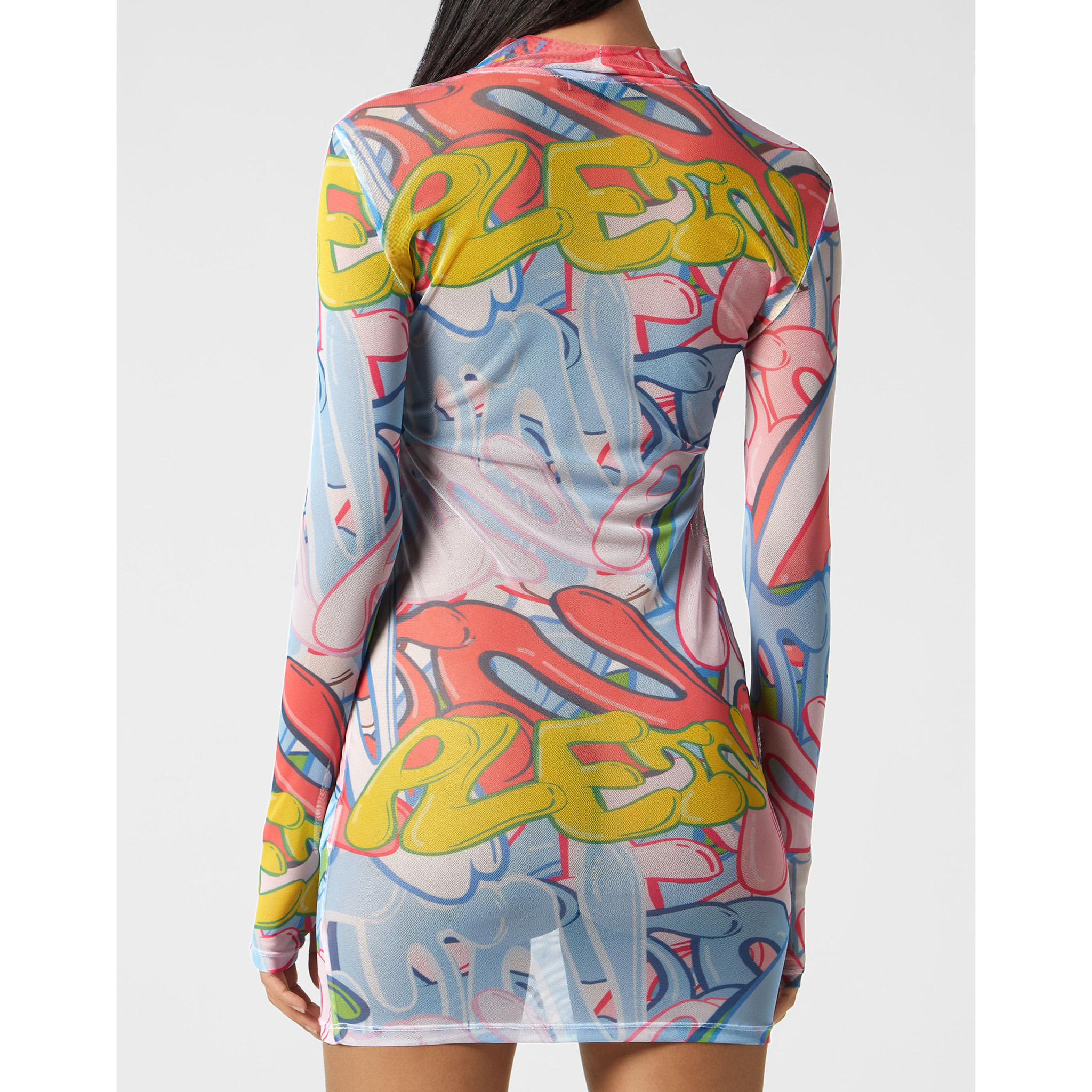 PHILIPP PLEIN Short Dress BOMBING GRAFFITI