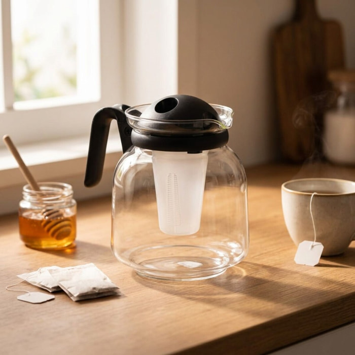 Verseuse à thé micro-ondable 1,5 litres Fackelmann