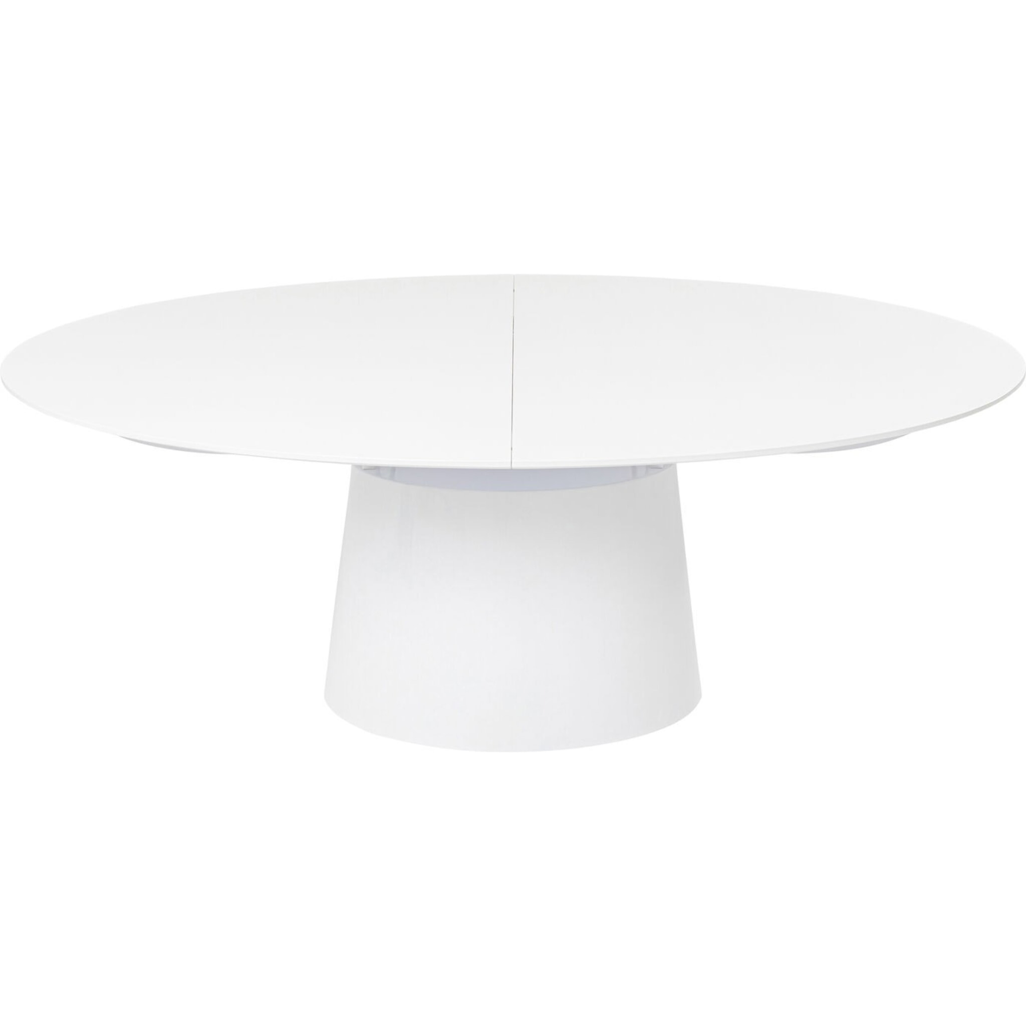 Table à rallonge Benvenuto ovale blanc verni Kare Design
