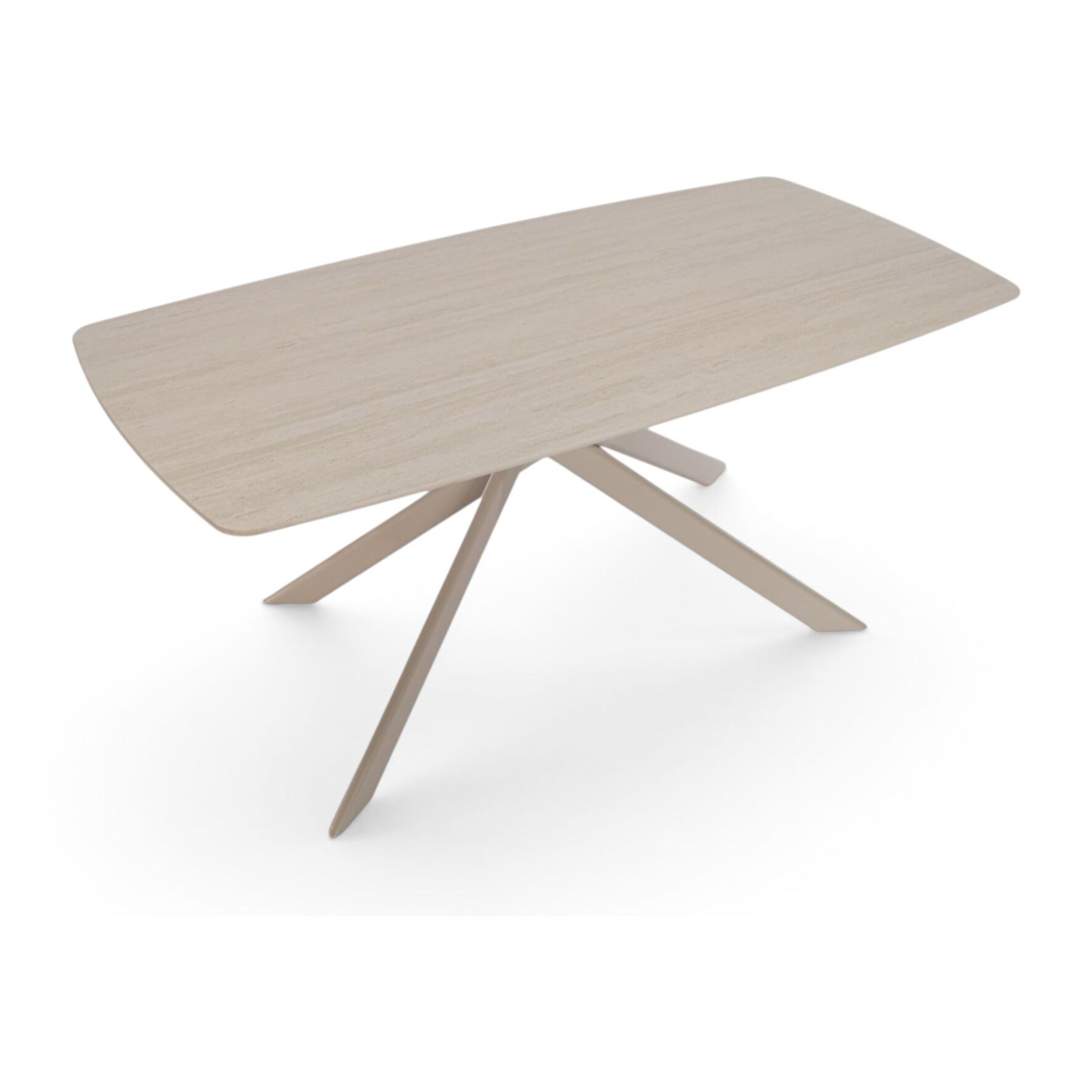 Tavolo SAINT FLORENT in ceramica finitura travertino 180x90x76 cm