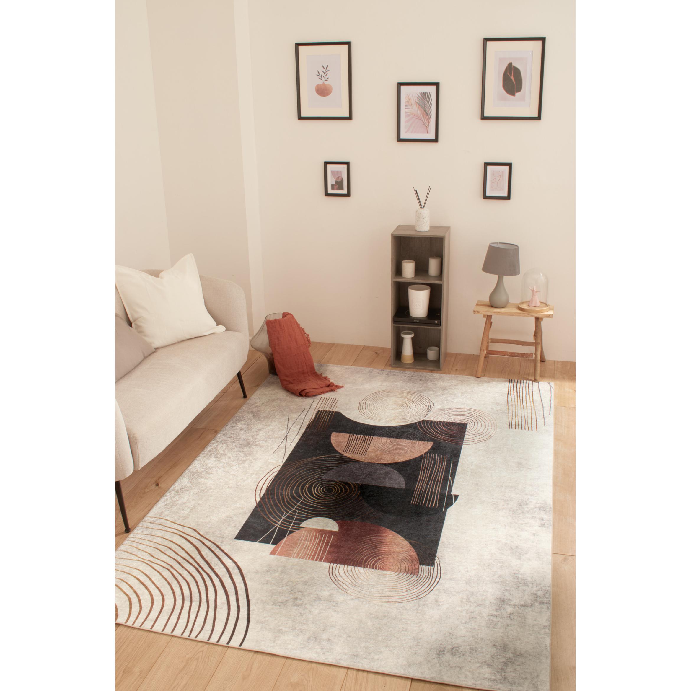NAZAR RUGS - Stampa - tapis salon motif abstrait antidérapant et