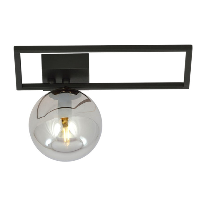 Lampada da soffitto Imago in acciaio nero e grafite