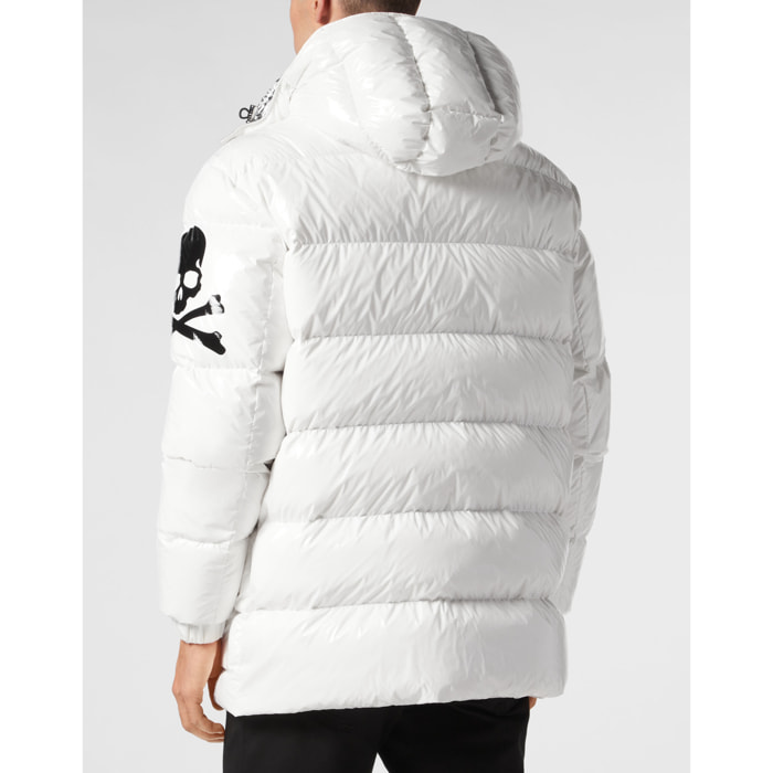 PHILIPP PLEIN Chaqueta larga de plumón SKULL&BONES