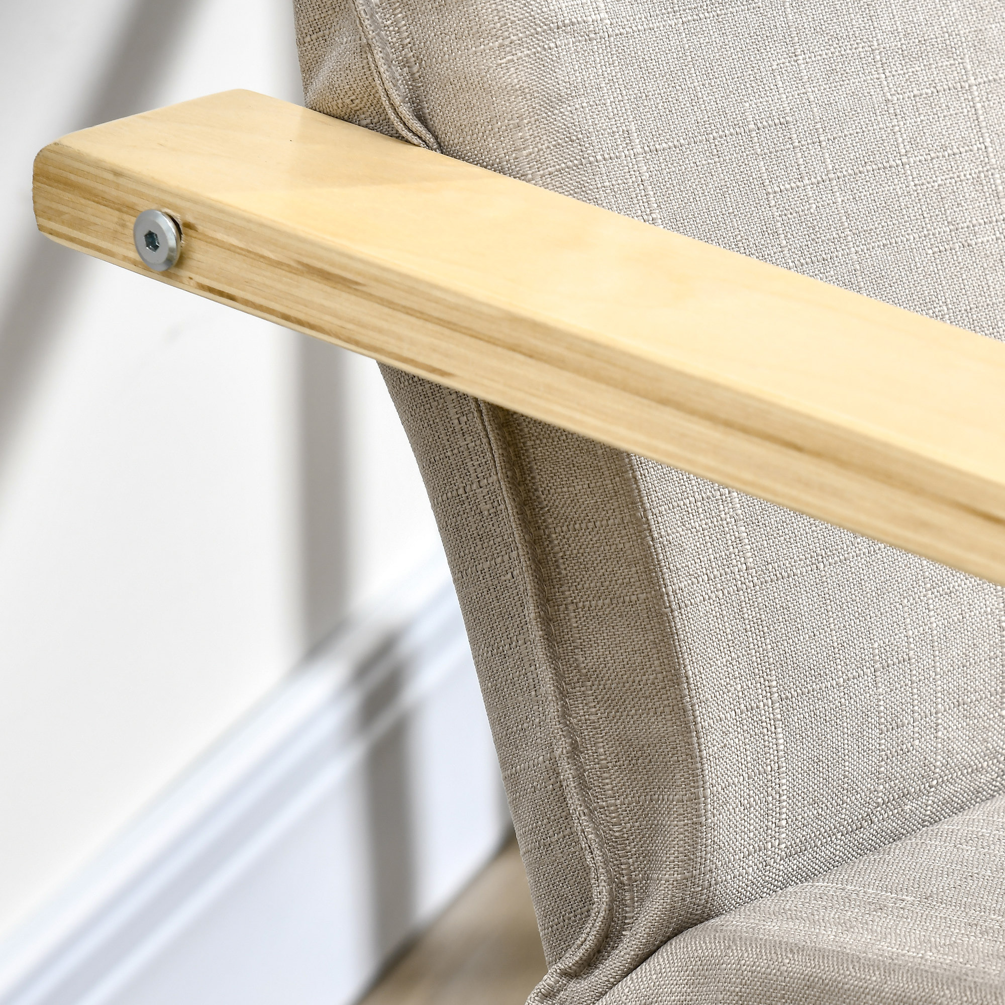 Sillón de Salón con Otomana Tapizado en Tela con Almohada Extraíble 67x69x100 cm