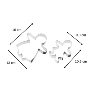 Lot de 2 emporte-pièces bonhomme en pain d'épices forme aléatoire Zenker Emporte-pièces