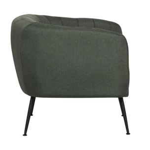 Fauteuil en tissu "Diana" - 1 place - Gris foncé