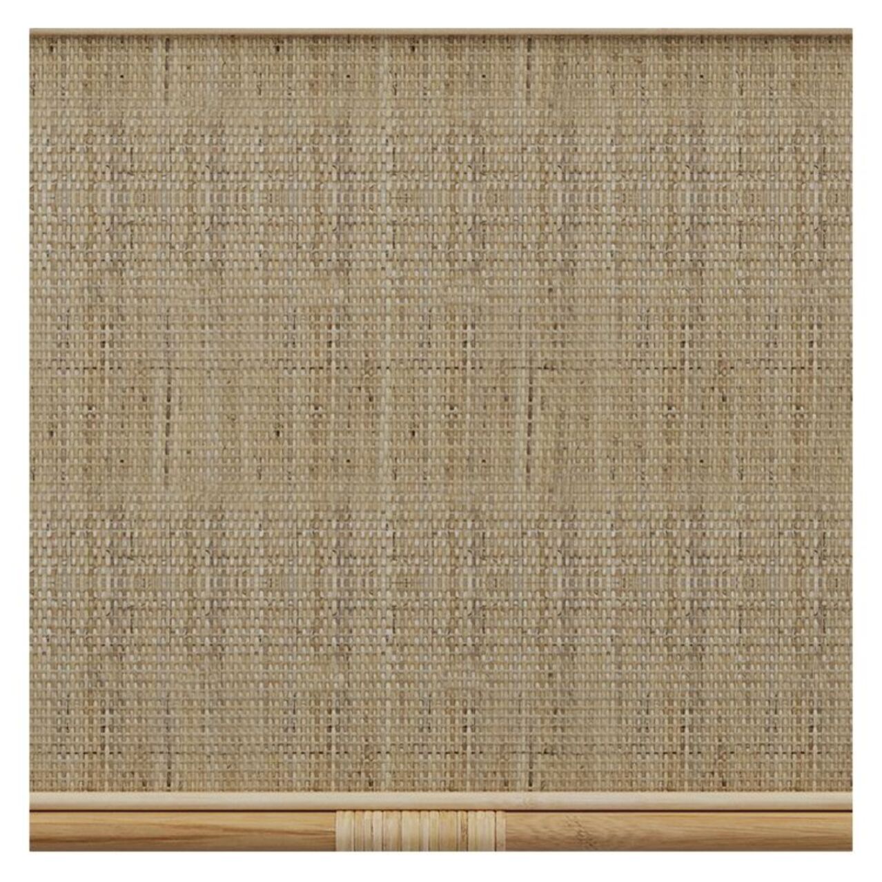 Table basse avec étagères en rotin naturel - Marthe